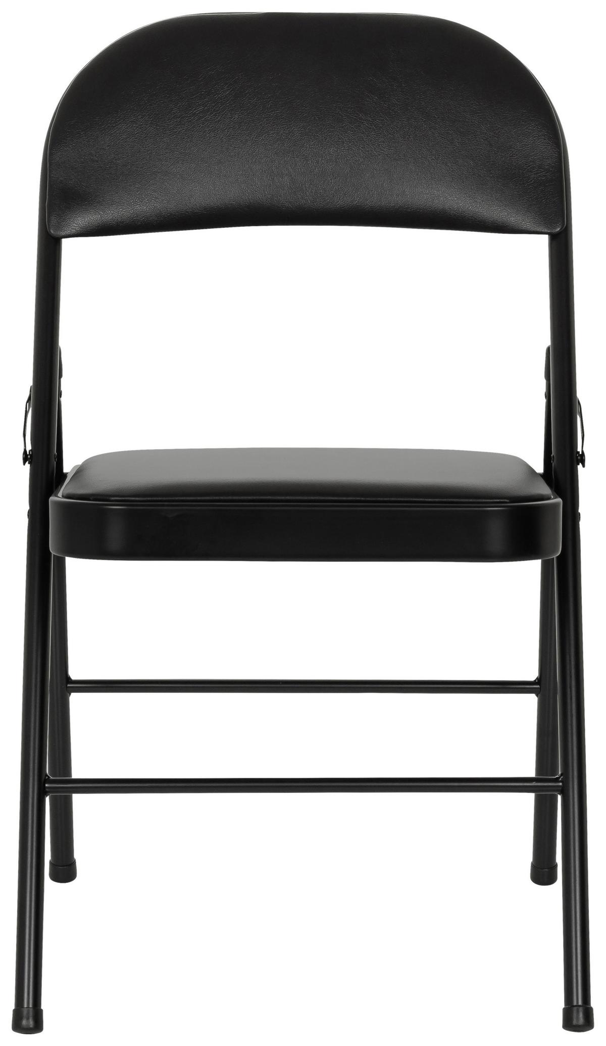 Klappstuhl Tudela H Schwarz B: 46 Cm - Schwarz, MODERN, Kunststoff/Metall (46/78/45cm) - MID.YOU