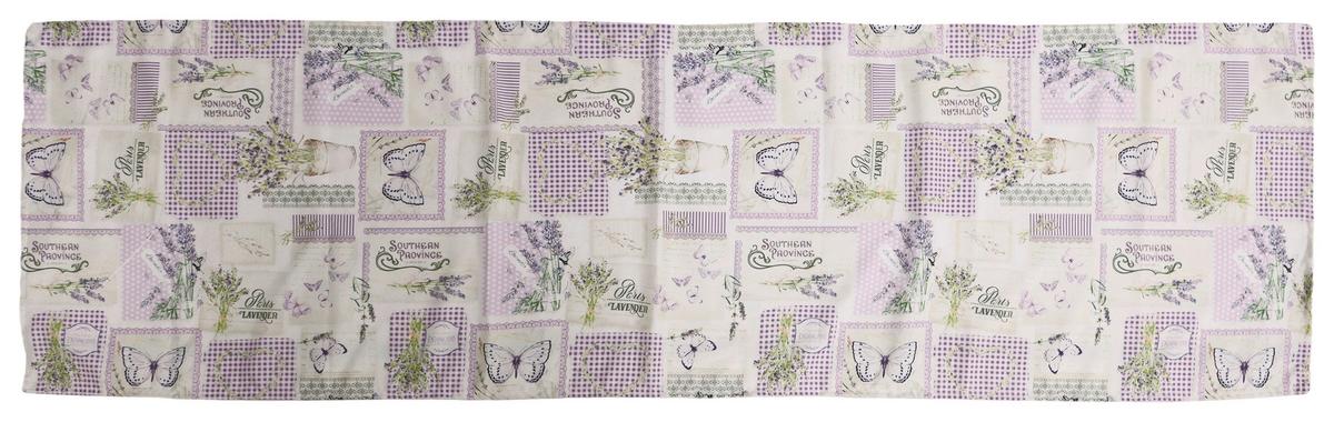 TISCHLÄUFER LAVENDEL - Multicolor, ROMANTIK / LANDHAUS, Textil (40/140cm) - James Wood