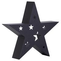 Weihnachtsdeko Stern Metall Stehend H: 33 cm - Grau, Basics, Metall (35/8/33cm)