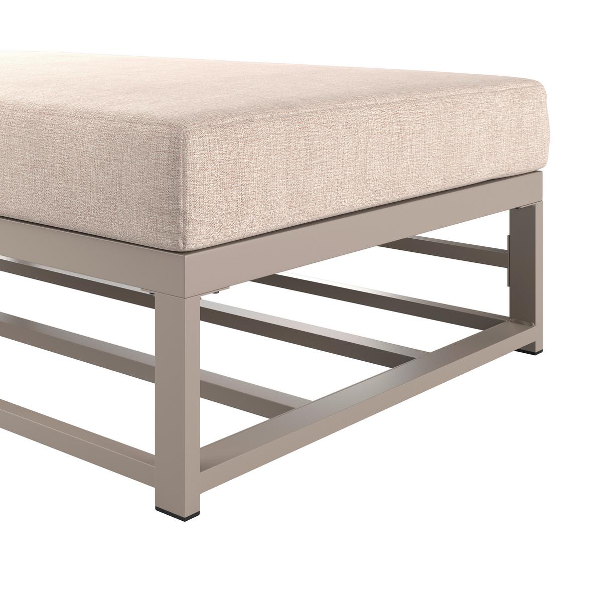 Loungesofa Atlanta - Dunkelgrau/Beige, MODERN, Kunststoff/Textil - Beldano