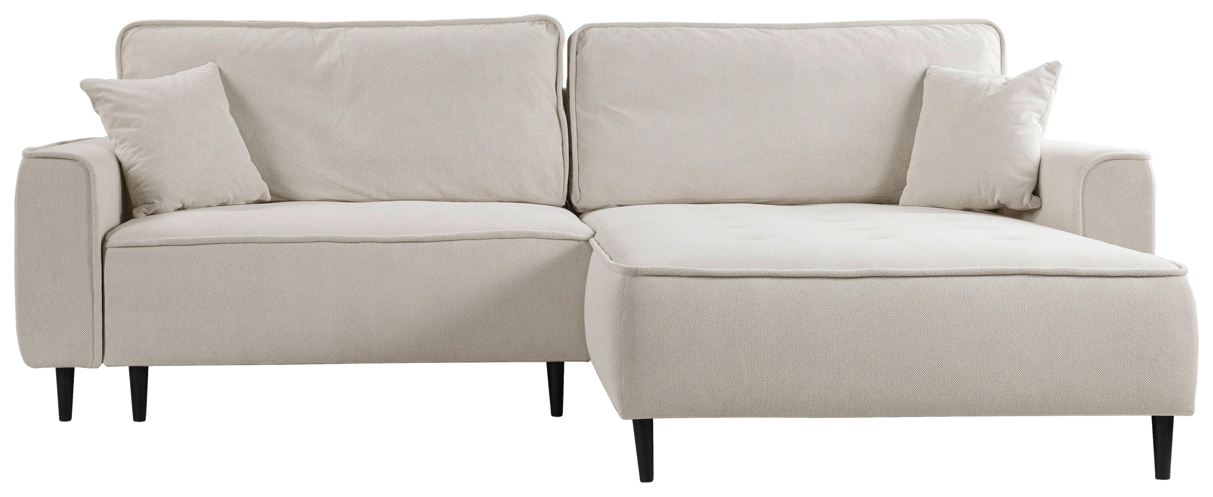 Ecksofa Blues Beige/schwarz, 263 Cm - Beige/Schwarz, Design, Textil (263/183cm) - MID.YOU