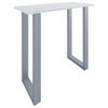 Bartisch Xona B 110x50 - Silberfarben/Weiß, KONVENTIONELL, Holzwerkstoff/Metall (110/102/50cm)