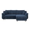 Ecksofa Mit Schlaffunktion Alex + Bettkasten 246 X 88 Cm - Naturfarben/Dunkelblau, MODERN, Textil (246/88cm)