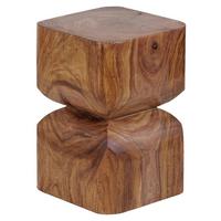 Príručný stolík WL1.562 z masívneho dreva - farba indického palisandra, Design, drevo (30/30/45cm) - MID.YOU