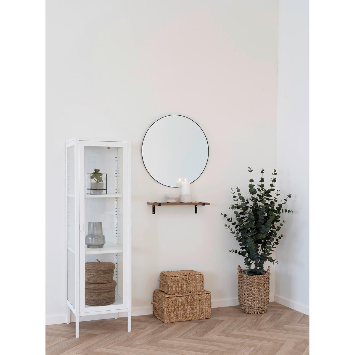 Garderobenpaneel Brisbane Weiß/Transparent B: 35cm - Transparent/Weiß, Design, Glas/Metall (35/140/40cm) - MID.YOU