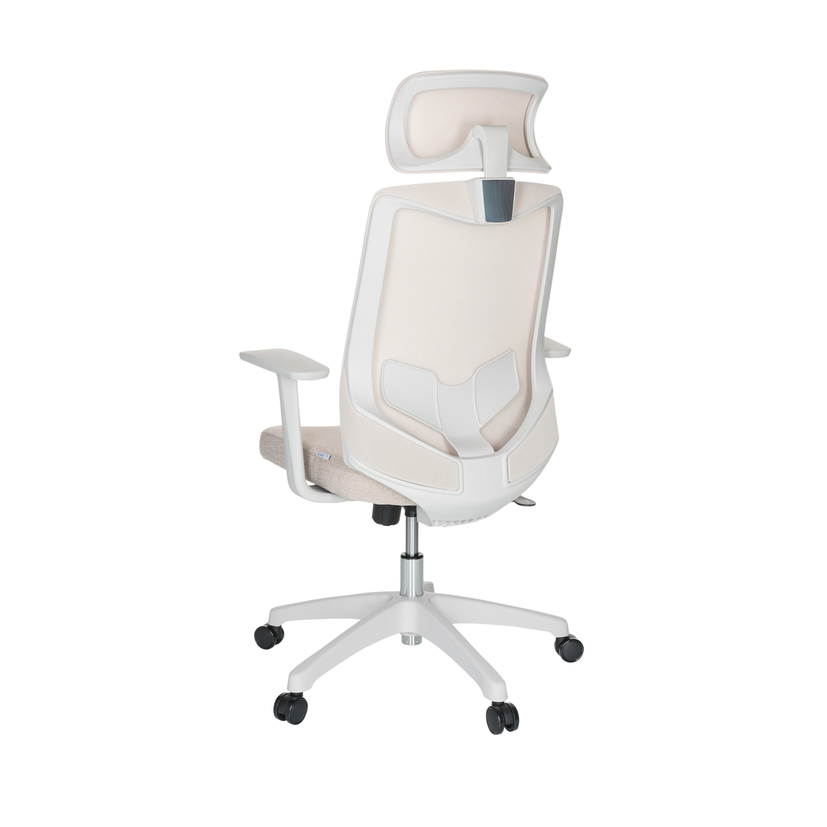 Bürostuhl Mikeo Hellgau/ Beige Bis 120 Kg - Beige/Hellgrau, Basics, Kunststoff/Textil (69/115/68cm) - MID.YOU