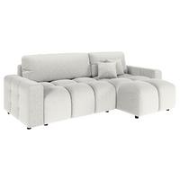 Ecksofa Luki Hellgrau S: 233x142 Cm - Hellgrau/Schwarz, Design, Textil (233/142cm) - Livetastic