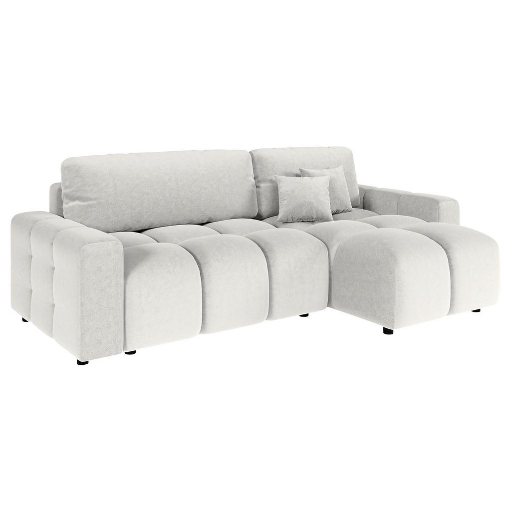 Ecksofa mit Schlaffunktion Luki Hellgrau 233x142 cm