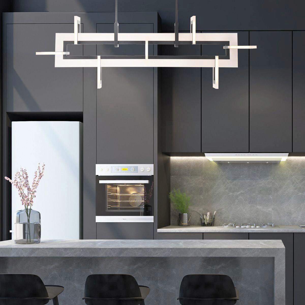 Led Függőlámpa Qn-Inizio-Lp-M-Bk - fekete, Design, műanyag/fém (50/122,8/23,1cm) - Elstead Lighting