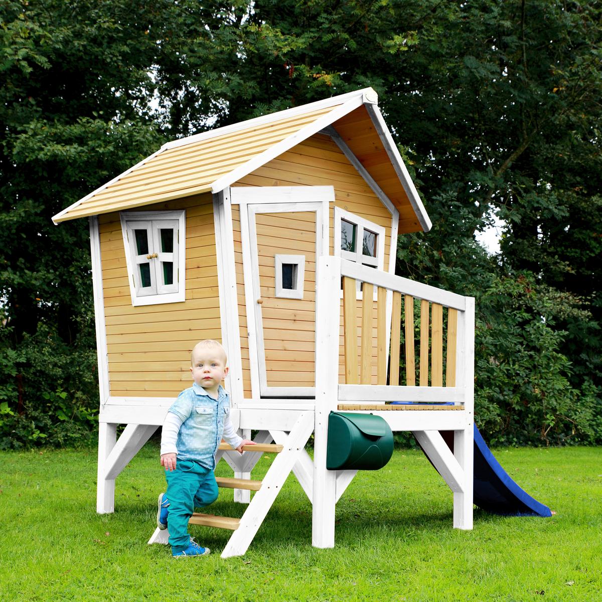 Spielhaus A030.045.31 - Blau/Braun, KONVENTIONELL, Holz/Kunststoff (264/203/177cm) - Ambia Garden