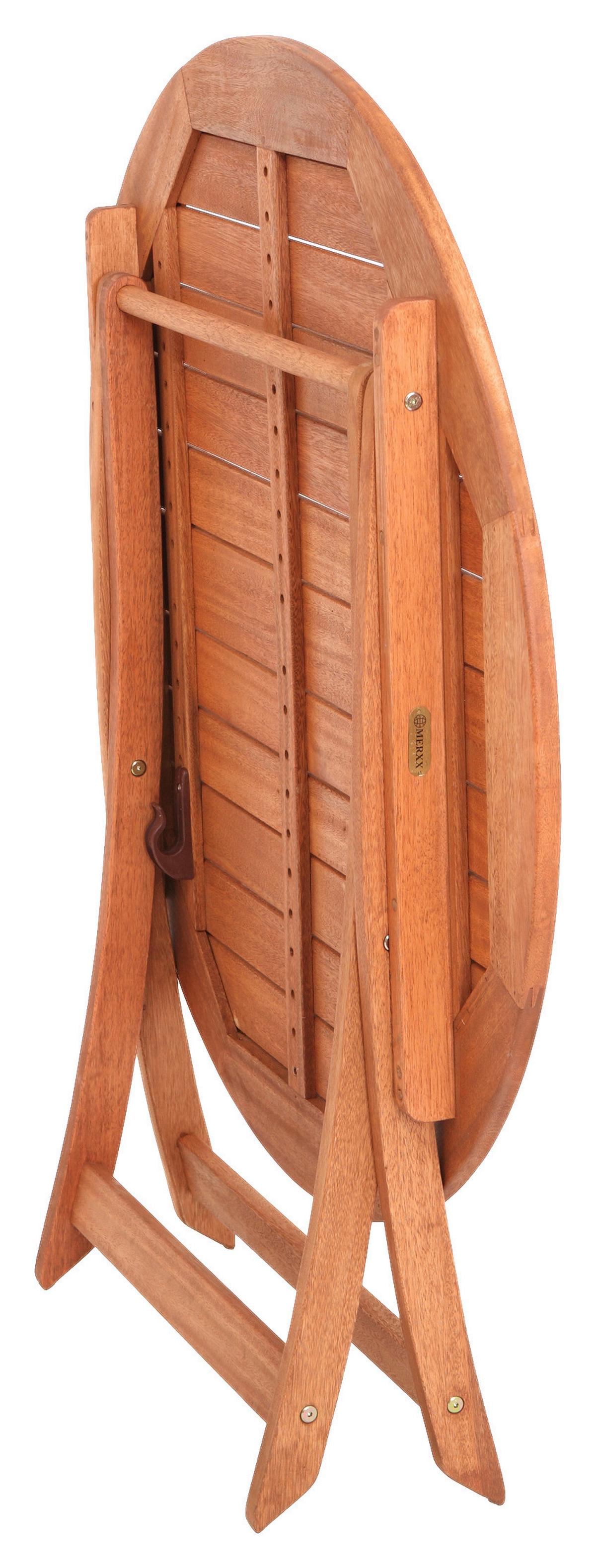 Gartentisch Klappbar Eukalyptusholz ⌀ 100 cm - Naturfarben, KONVENTIONELL, Holz (100/100/75cm) - Gardenson