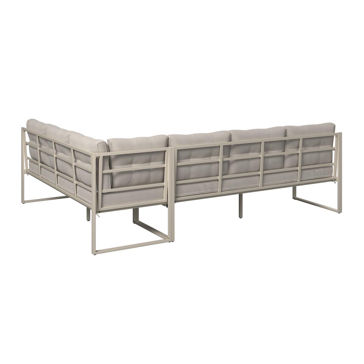 Loungegarnitur Noosa - Gelb/Creme, MODERN, Textil/Metall (132/69/71.5cm) - Beldano