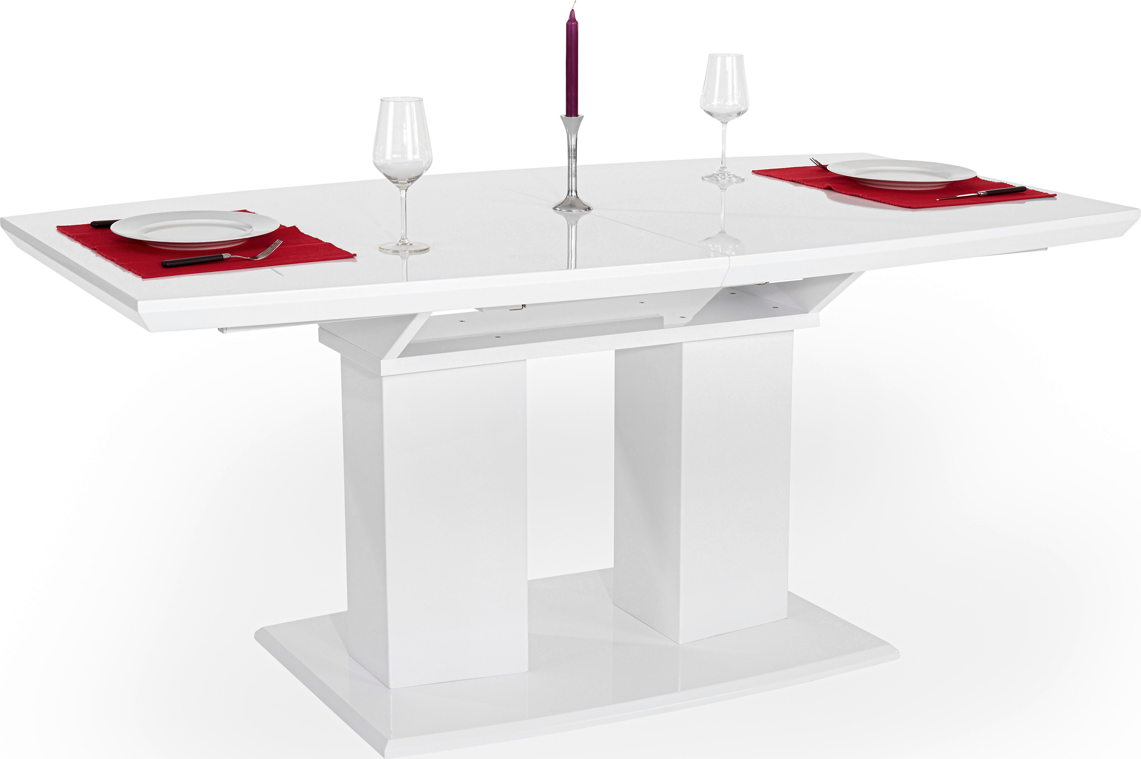 Rozkládací Jídelní Stůl Malvin 180 Az - bílá, Moderní, kompozitní dřevo (180/76/90cm)