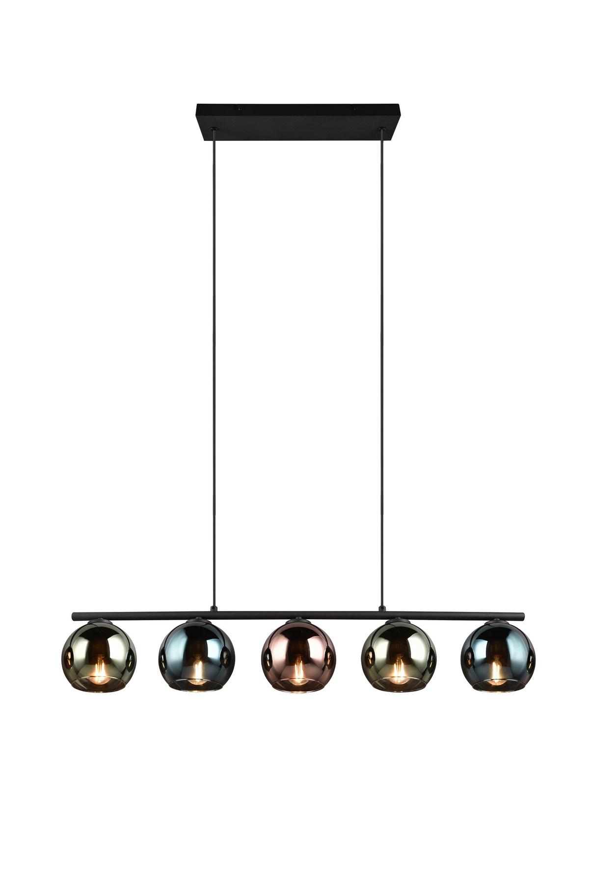 Pendelleuchte R31305017 Sheldon - Blau/Multicolor, Design, Glas/Metall (83/13/150cm)