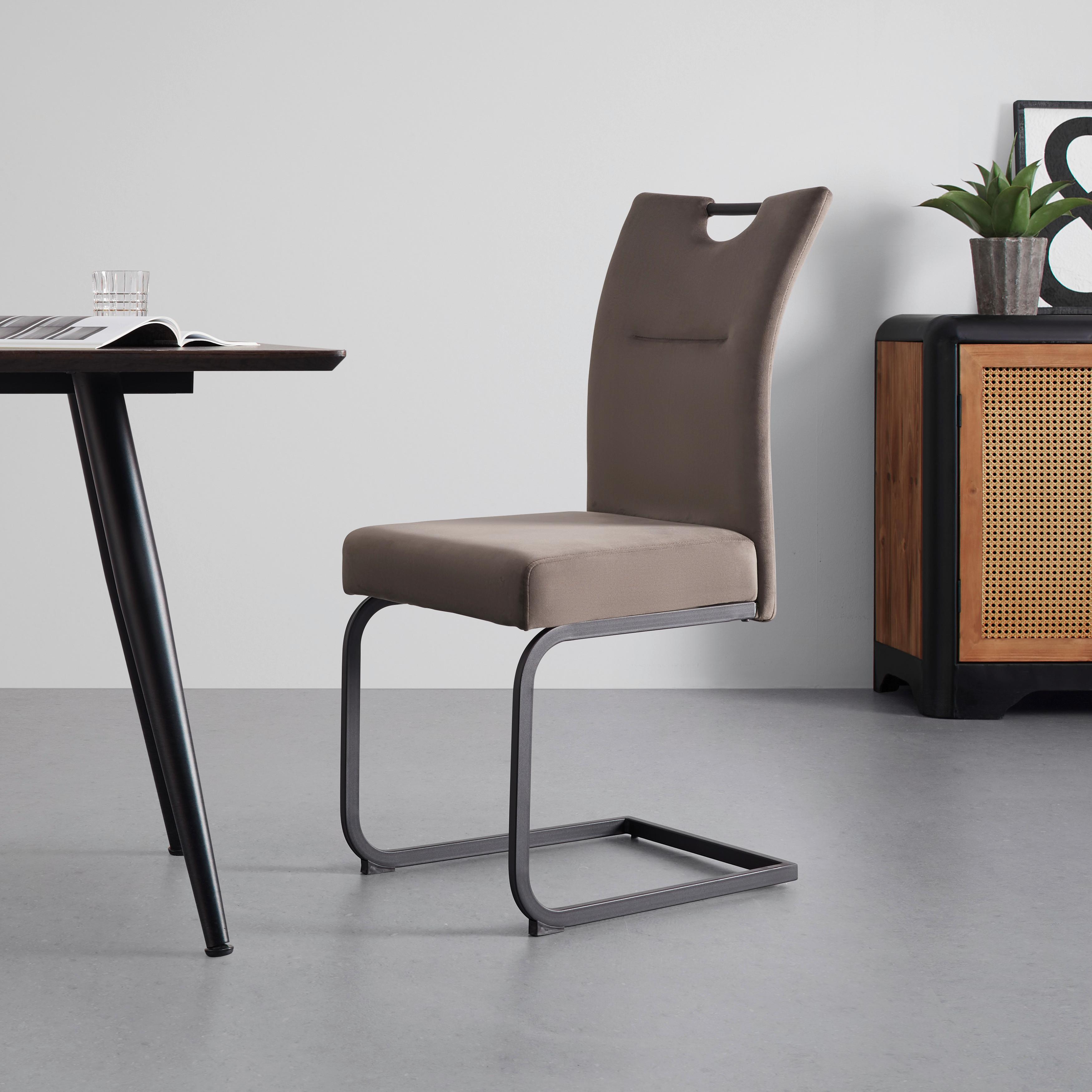 Hojdacia stolička DUNJA hnedá - hnedá/čierna, Modern, kov/drevo (44/86/58cm) - PBJ