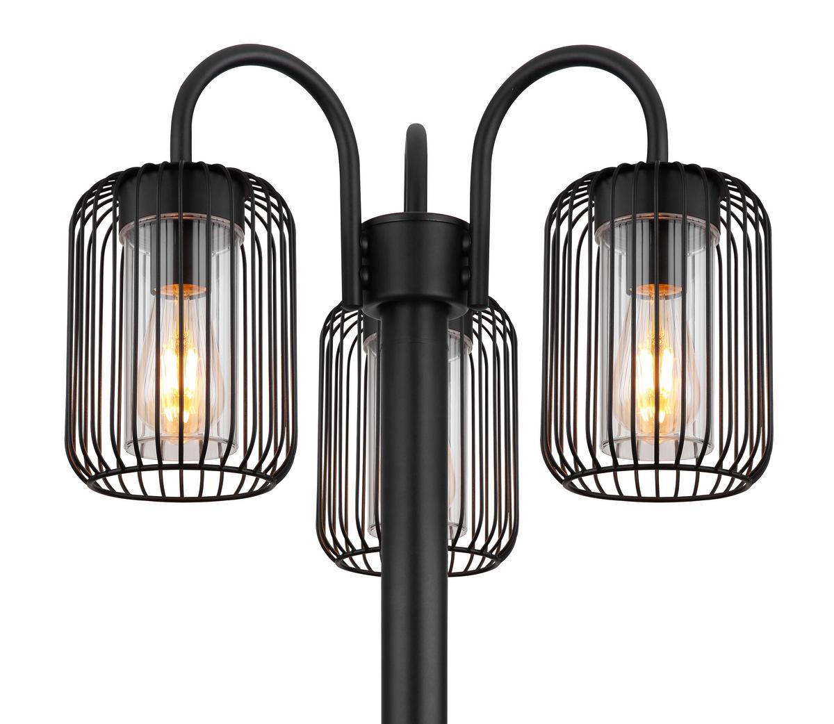 Außenleuchte 31986-3 Ip44 - Klar/Schwarz, Basics, Kunststoff/Metall (48,5/180cm) - Globo