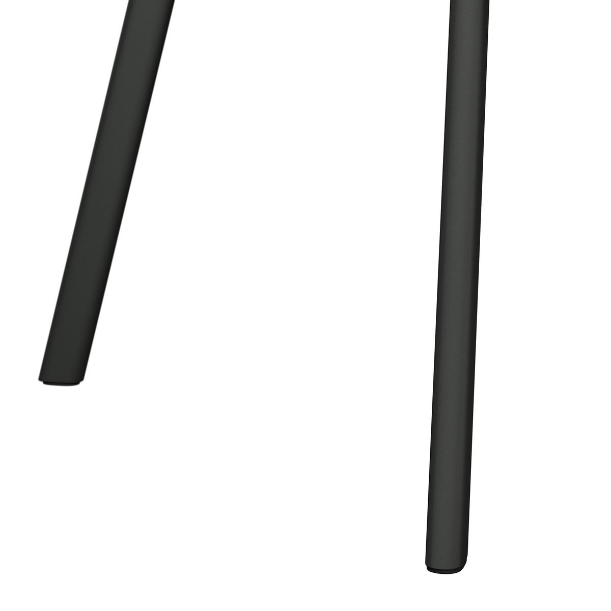 Étkezőasztal George 160 - fekete/szürke, Trend, faalapú anyag/fém (160/80/76cm)