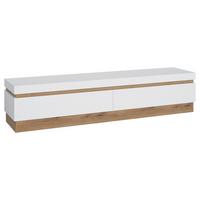 Tv-elem Calabria - tölgyfa/fehér, Trend, faalapú anyag (201,2/43,5/45cm)