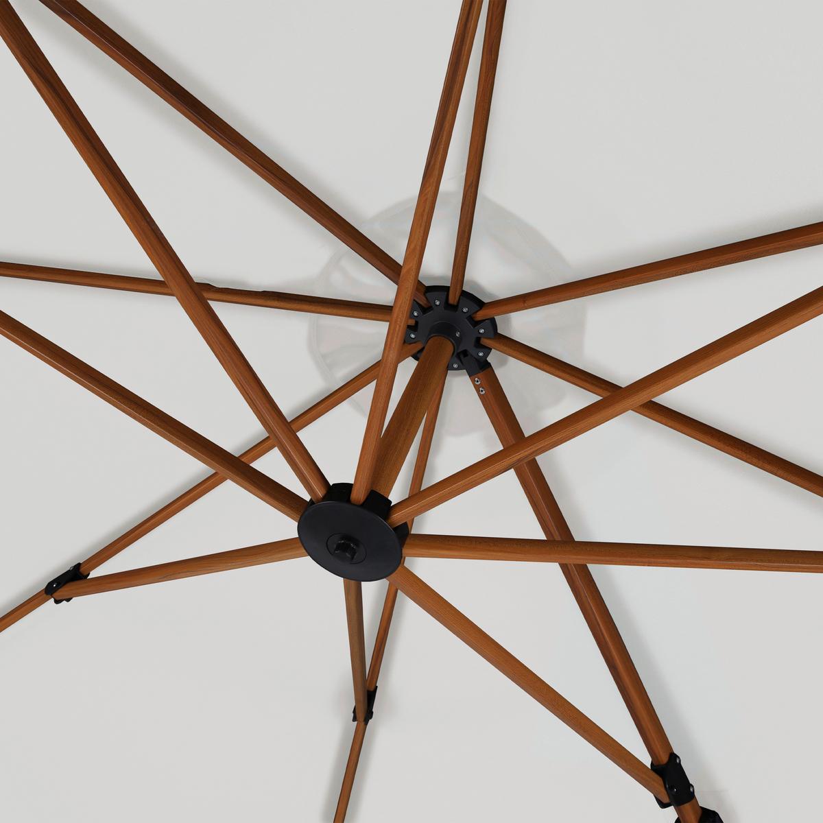 Ampelschirm Beige/Natur DM: 300 H:250 - Eichefarben/Beige, MODERN, Textil/Metall (300/250cm)