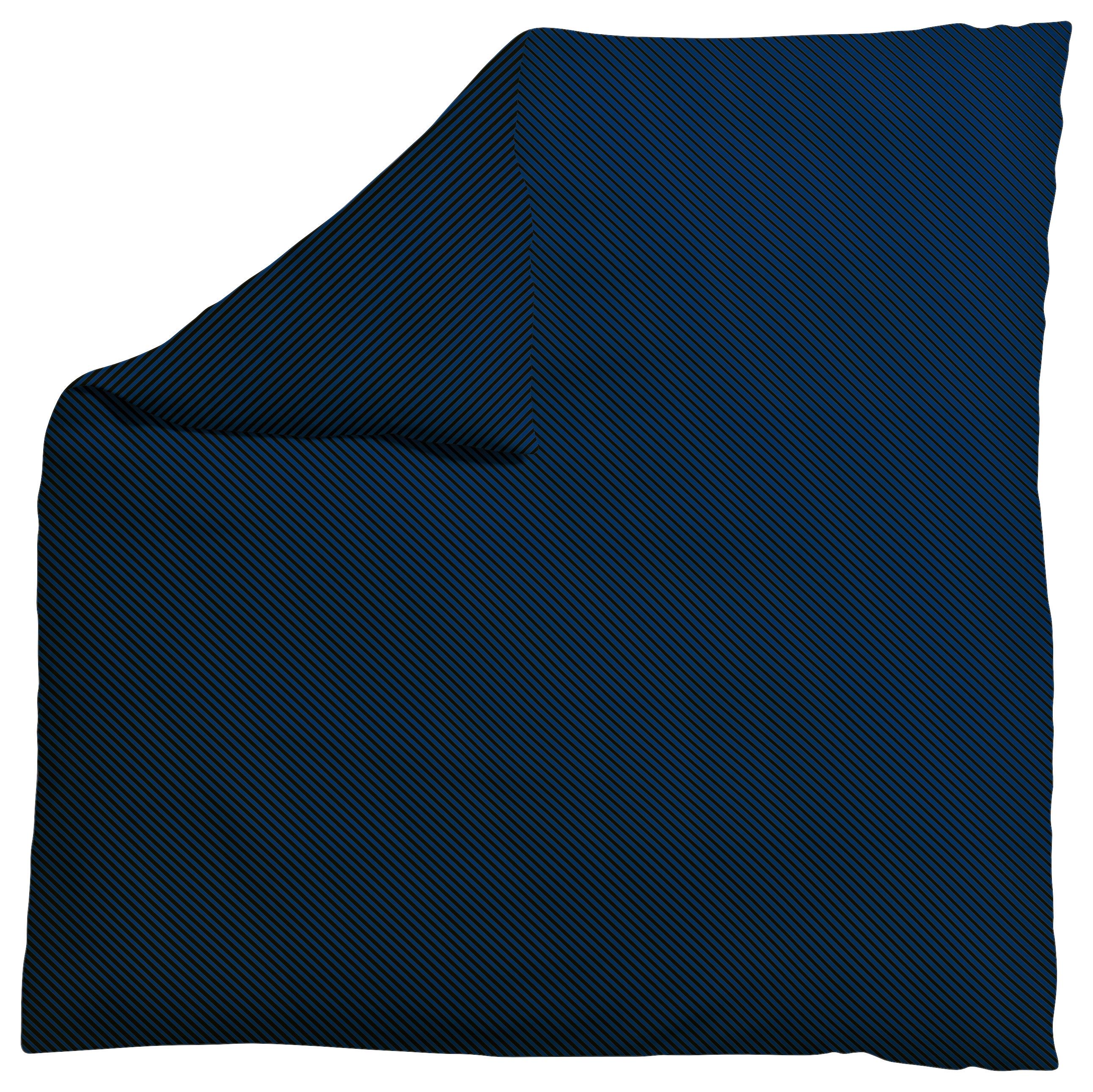 Bettdeckenbezug Woven Satin Fade - Schwarz/Dunkelblau, Basics, Textil (200/200cm) - Schlafgut