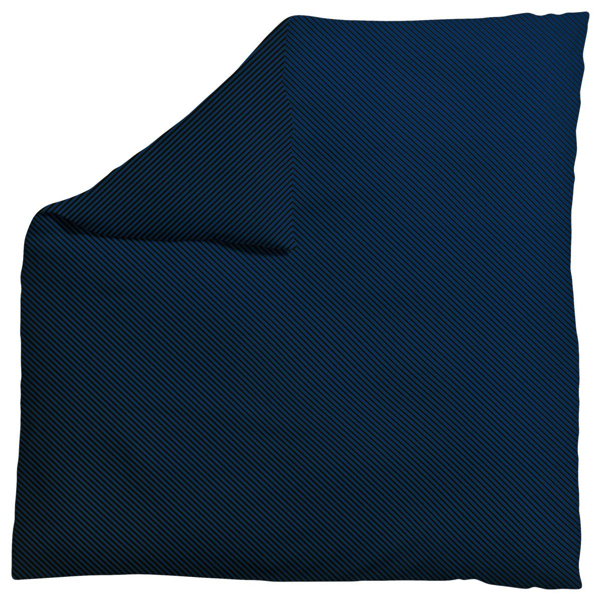 Bettdeckenbezug Woven Satin Fade - Schwarz/Dunkelblau, Basics, Textil (200/200cm) - Schlafgut