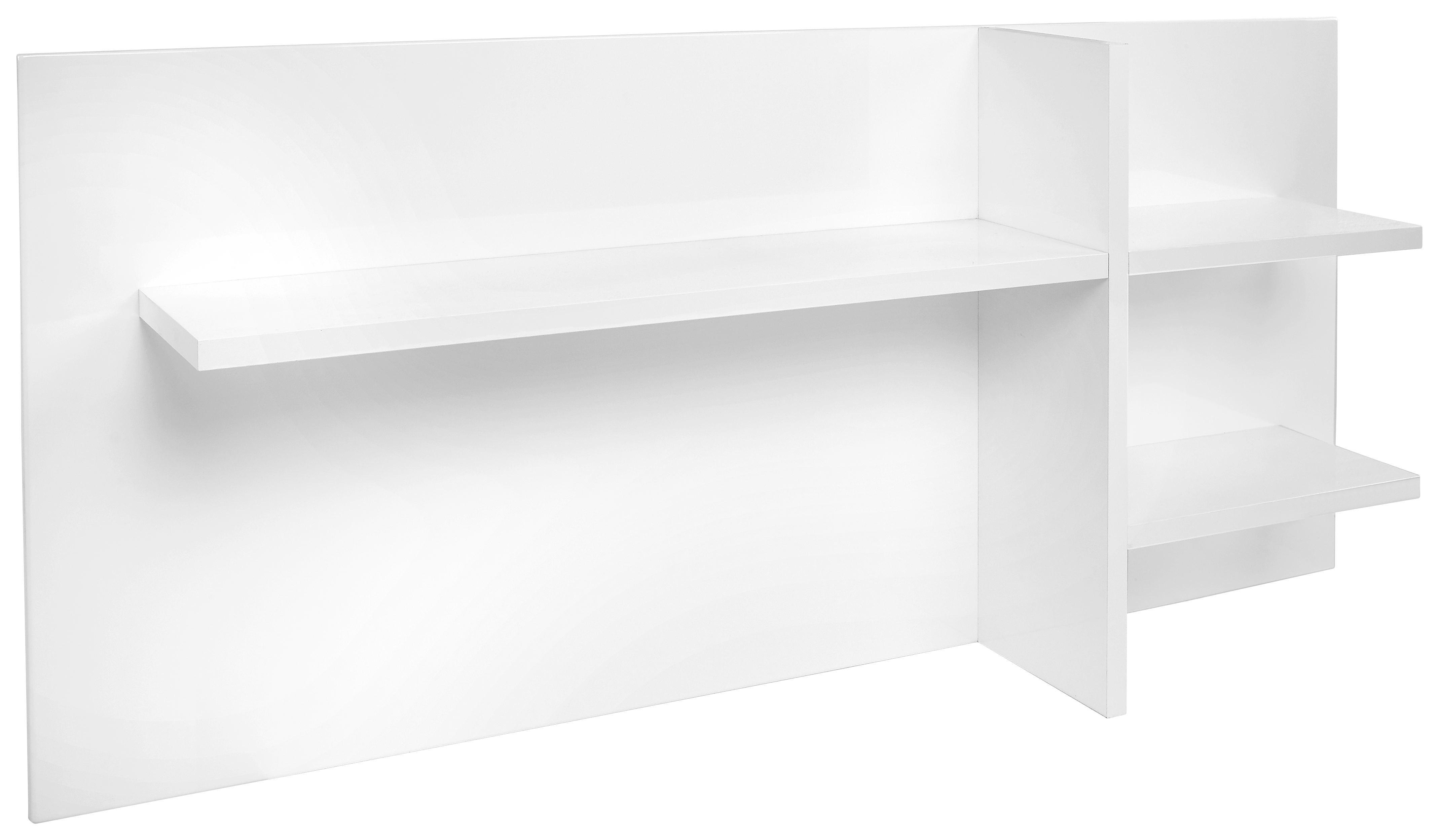 Wandregal Bree - Weiß, MODERN, Holzwerkstoff (160/68/22,6cm)