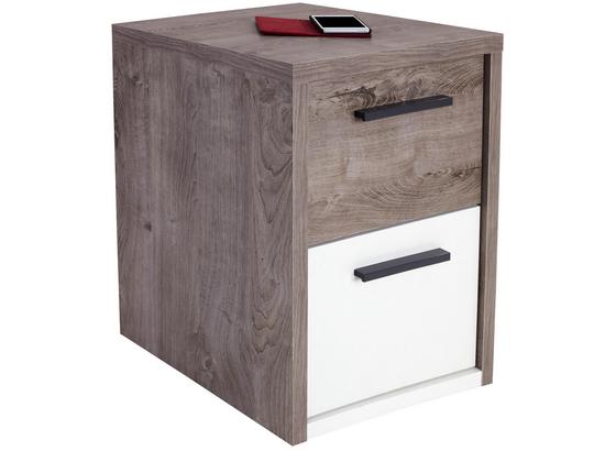 Nočný Stolík Julia - farby dubu/biela, Konvenčný, kompozitné drevo (45/57/42cm) Nočný Stolík Julia - farby dubu/biela, Konvenčný, kompozitné drevo (45/57/42cm)