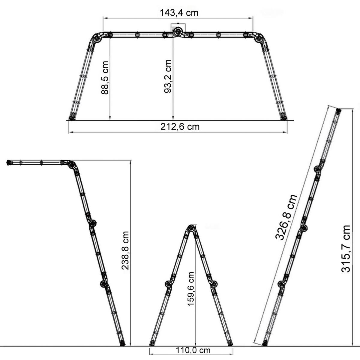 Leiter Solid W3 - Silbereichenfarben, Basics, Metall (70/94/25cm) - MID.YOU