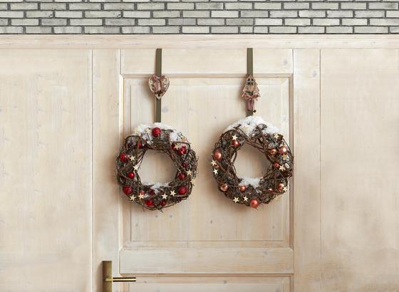Türkranz Halterung - Beige/Dunkelbraun, ROMANTIK / LANDHAUS, Holz/Metall (9,5/9/39cm) Türkranz Halterung - Beige/Dunkelbraun, ROMANTIK / LANDHAUS, Holz/Metall (9,5/9/39cm)