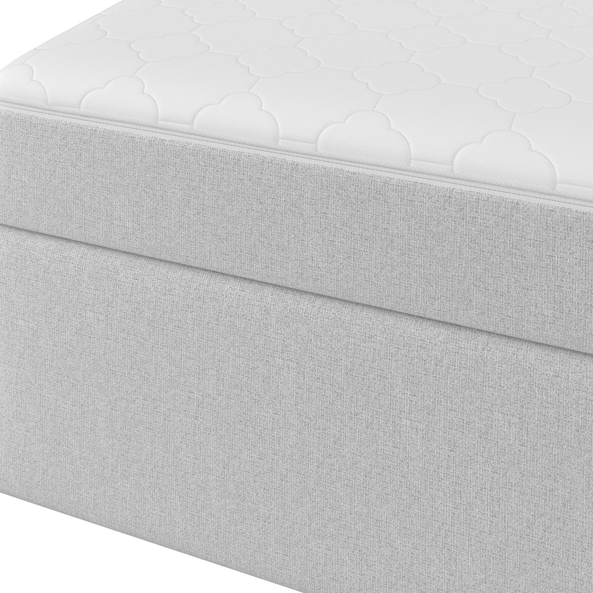 Boxspringová postel MARCO 180x200, světle šedá - černá/světle šedá, Moderní, dřevo/textil (180/200cm) - Bessagi