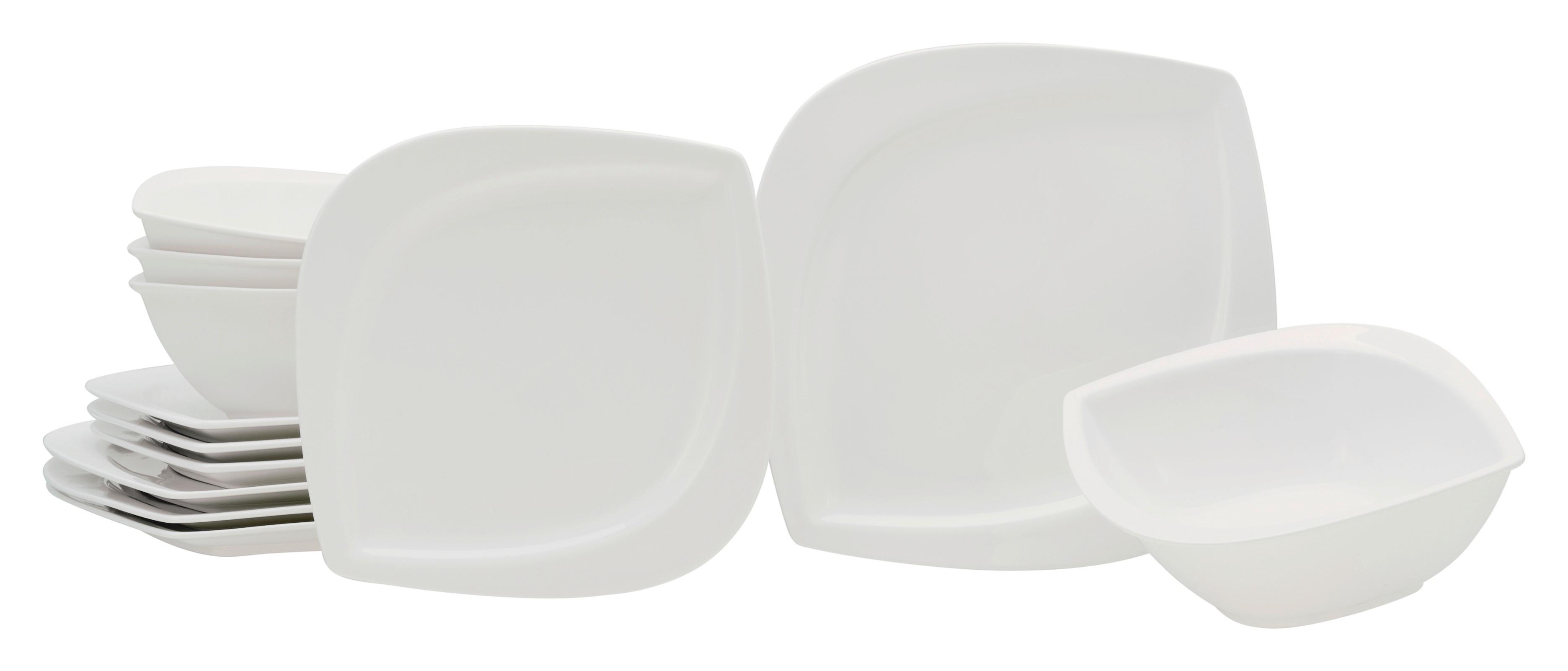 Tafelservice Melbourne Weiß 12--Teilig - Weiß, Basics, Keramik - Creatable