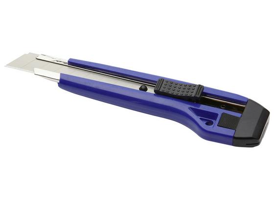 Cuttermesser mit Autolock, Breit - Blau/Silberfarben, KONVENTIONELL, Kunststoff/Metall (16cm) - Gebol Cuttermesser mit Autolock, Breit - Blau/Silberfarben, KONVENTIONELL, Kunststoff/Metall (16cm) - Gebol