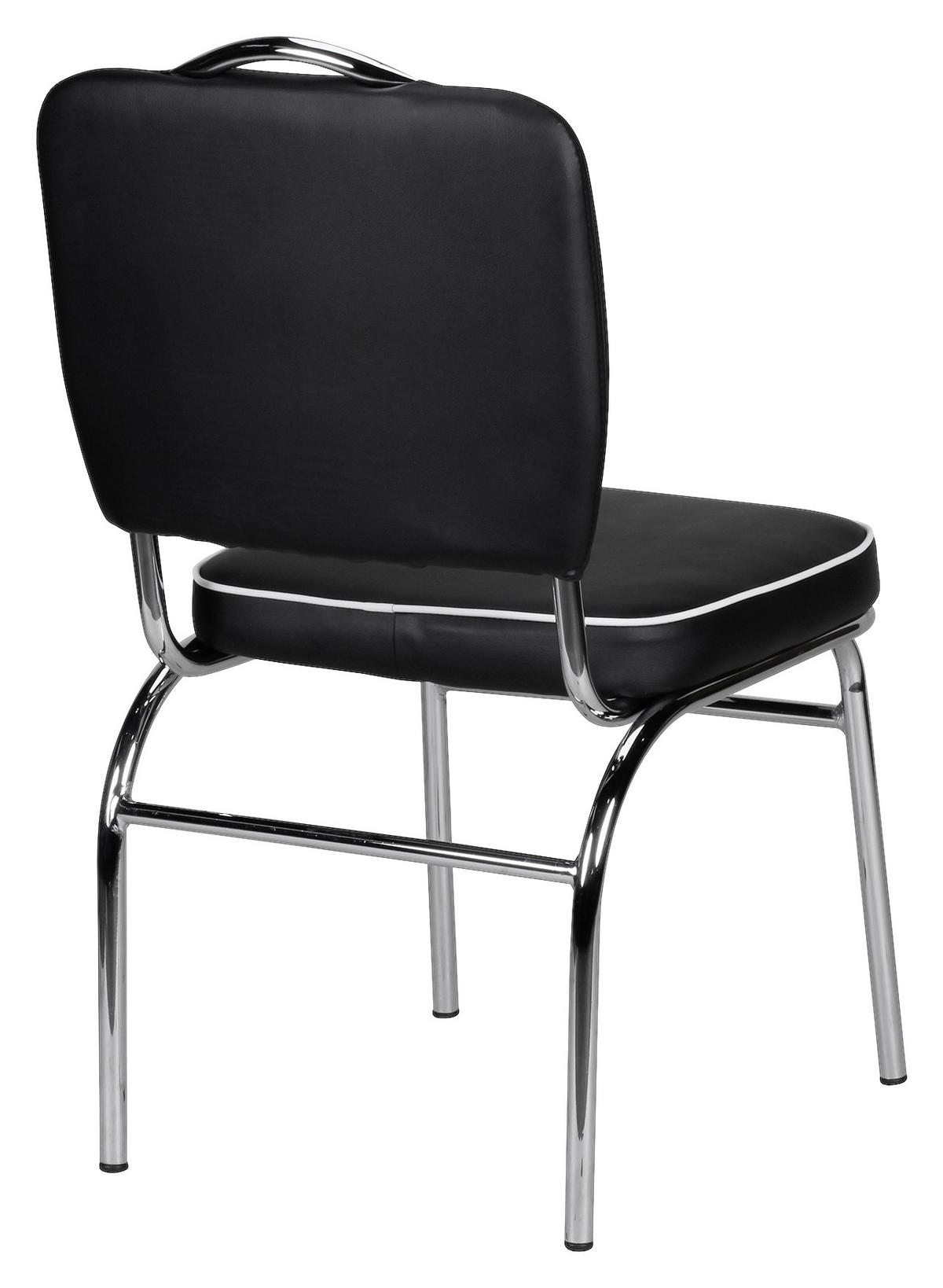 Retro židle Elivis černá/bílá - bílá/barvy stříbra, Moderní, kov/plast (47/90/45cm) - MID.YOU