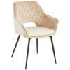 Armlehnstuhl Genua Taupe Gepolstert - Taupe/Beige, KONVENTIONELL, Holz/Textil (56/80,5/56cm) - MID.YOU
