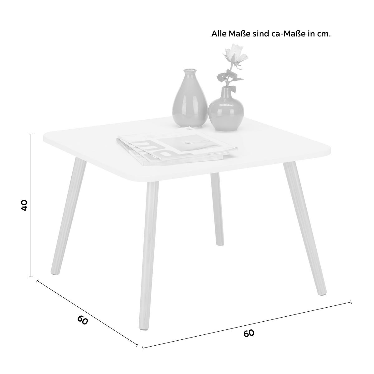 KONFERENČNÍ STOLEK ANOUK *CENOVÝ TRHÁK* - barvy borovice/bílá, Moderní, dřevo/kompozitní dřevo (60/60/40cm) - Based