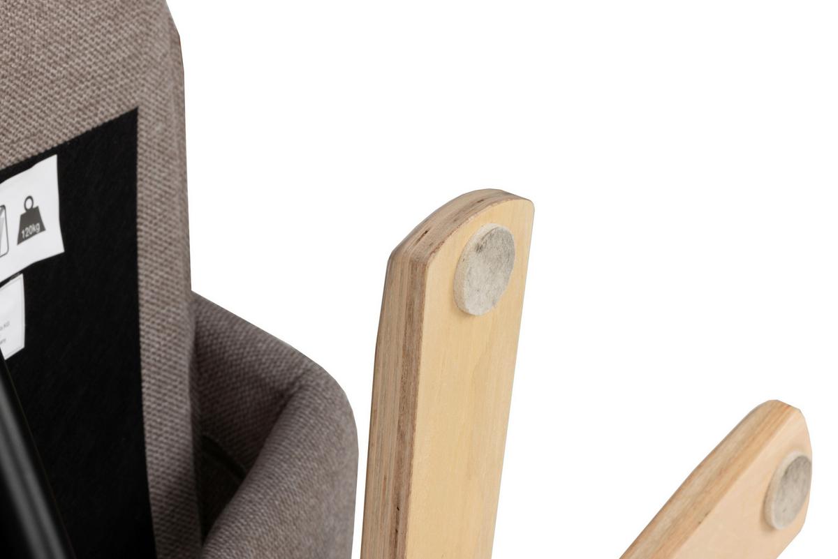 Relxsesselset Serenity Grau B: 80 Cm - Naturfarben/Grau, Design, Holz/Textil (80/109/79cm) - Livetastic