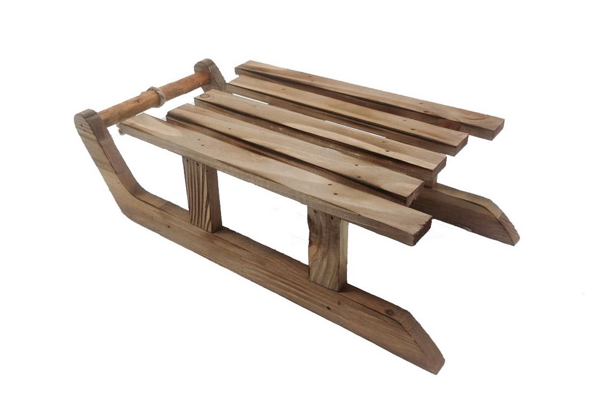 Dekoschlitten Hans - Naturfarben, KONVENTIONELL, Holz/Textil (35/17/14cm) - Luca Bessoni