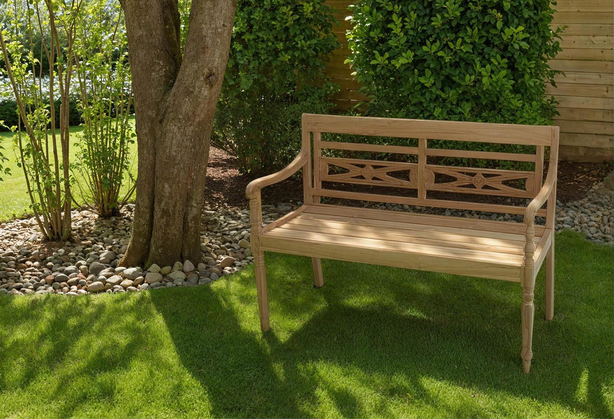 Gartenbank Echtholz Teak 2-Sitzer Sumatra