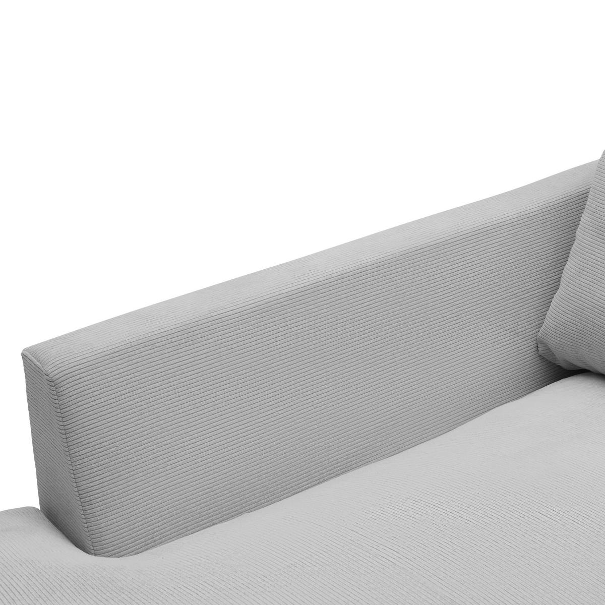 Rohová sedačka PEDRO, levá, světle šedá - černá/světle šedá, Moderní, textil/plast (190/300cm) - Mömax