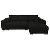 Ecksofa Azzuro Schwarz S: 256x175 cm - Silberfarben/Schwarz, Design, Textil (256/175cm) - Livetastic