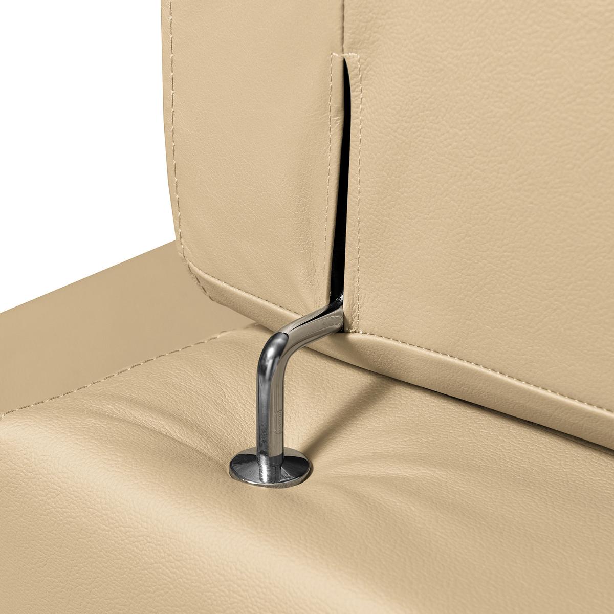 Ecksofa City Beige B: 193x265 Cm - Wengefarben/Beige, Design, Leder (193/265cm) - Livetastic