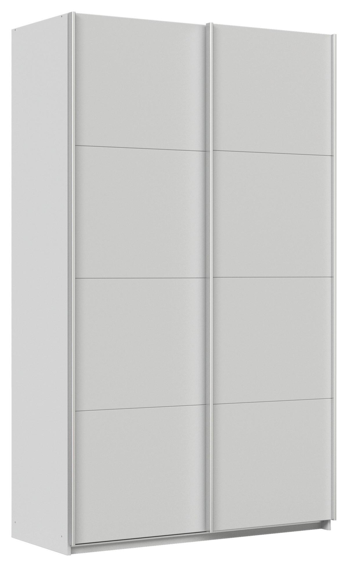 Schwebetürenschrank Feldkirch 136 Maxihöhe - Hellgrau, MODERN, Holzwerkstoff (136/229/62cm)