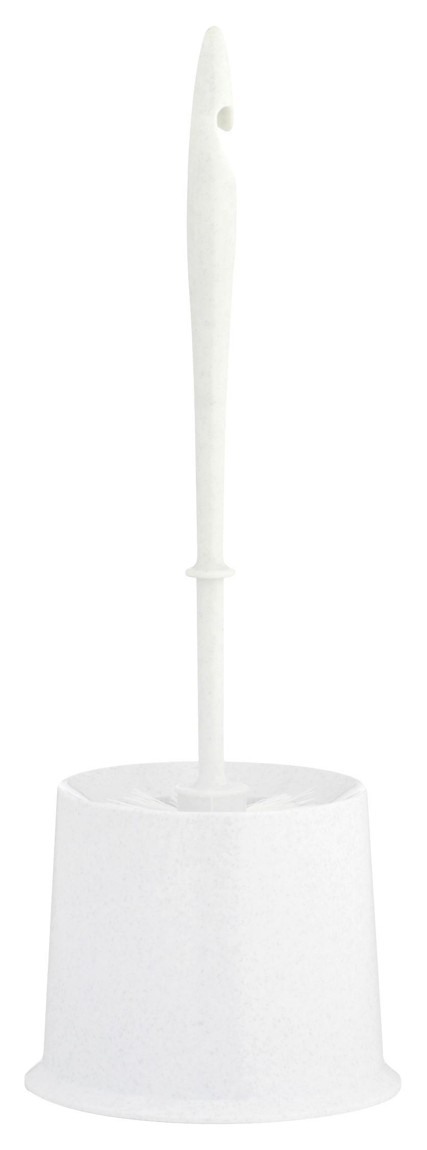 WC-Bürstengarnitur Fenja aus Kunststoff, Weiß - Weiß, KONVENTIONELL, Kunststoff (14/39cm)