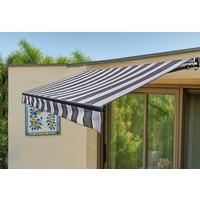 MARKISE ELEKTR. MARKISE 395X250 WEIß - Dunkelgrau/Anthrazit, MODERN, Kunststoff/Metall (250/20/395cm) - Gardenson