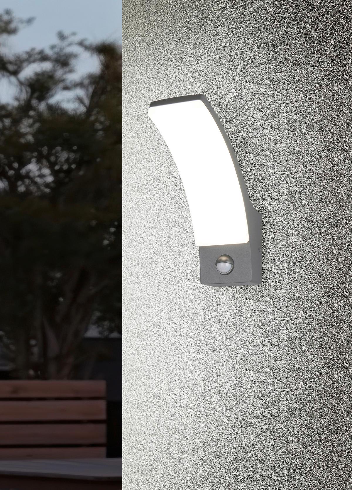 Außenwandleuchte Beja Anthrazit B: 22,5 Cm - Anthrazit, Design, Metall (8/22,5/18,5cm)