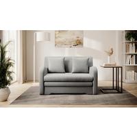 Schlafsofa Ario Grau, B: 244 Cm - Hellgrau/Schwarz, Design, Textil (244/97/97cm) - P & B