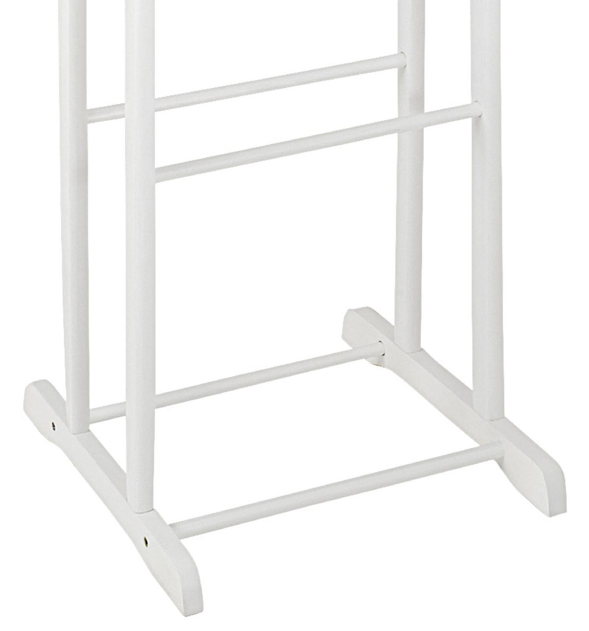 Herrendiener Gent B: 47 Cm Mit Hosenbügel Holz Weiß - Weiß, Basics, Holz (47/102/36cm)