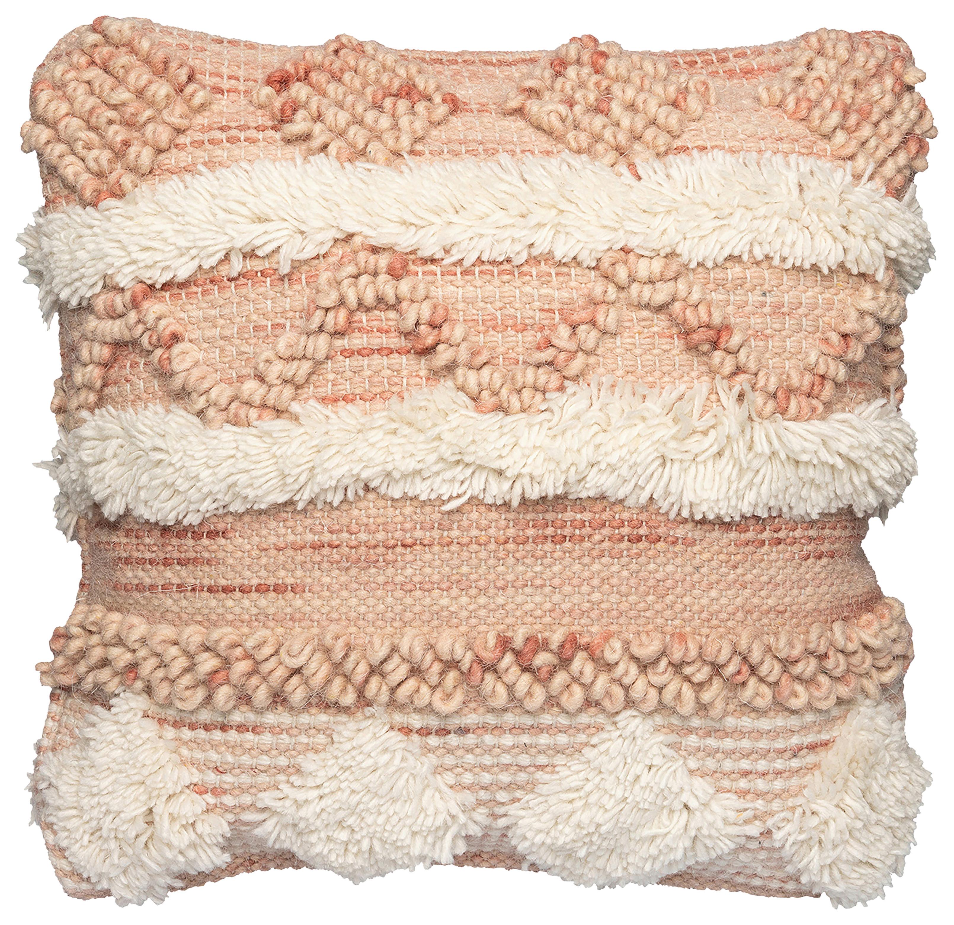 Zierkissen Bohist 225 Creme/rosa B: 45 Cm - Creme/Rosa, KONVENTIONELL, Textil (45/45/15cm)