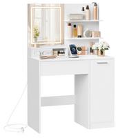 TOALETNÝ STOLÍK BIELA - biela, Trend, kompozitné drevo/sklo (80/120/40cm) - Boxxx