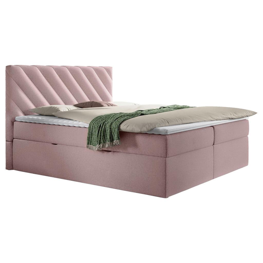 Boxspringbett mit Topper Rosa 160x200 cm Gusto